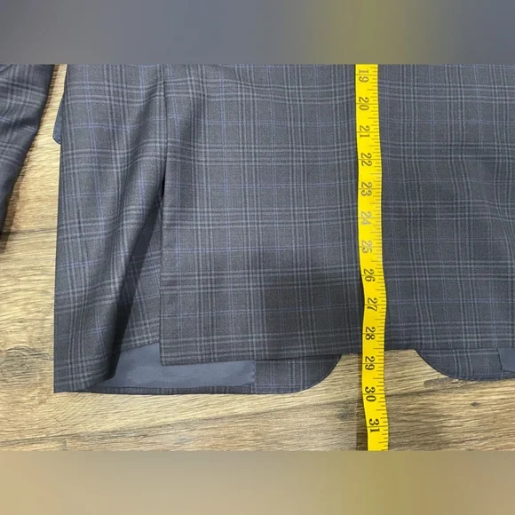 Canali Blazer Suit Jacket Sz 40R Plaid‎ Wool Dual Vent 2 Button #2 - Picture 13 of 14